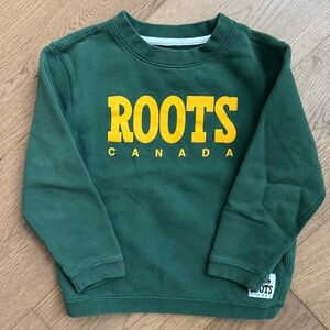 Roots Canada Kids Retro Vintage-Style Sweatshirt - Size 5T - Green & Yellow